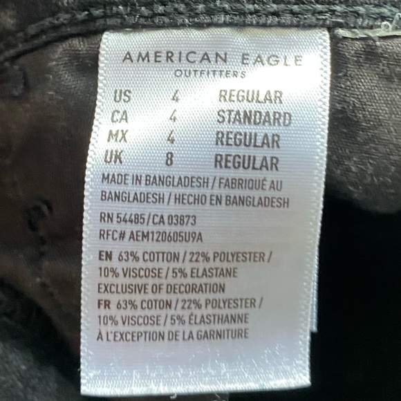 American Eagle Hi Rise Jegging in Black Dark Wash Skinny Jean Women’s Size 4 - Picture 8 of 12